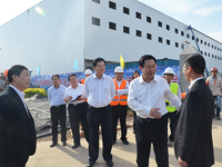 廊坊市委書記王曉東到中太承建的太古冷鏈項(xiàng)目視察